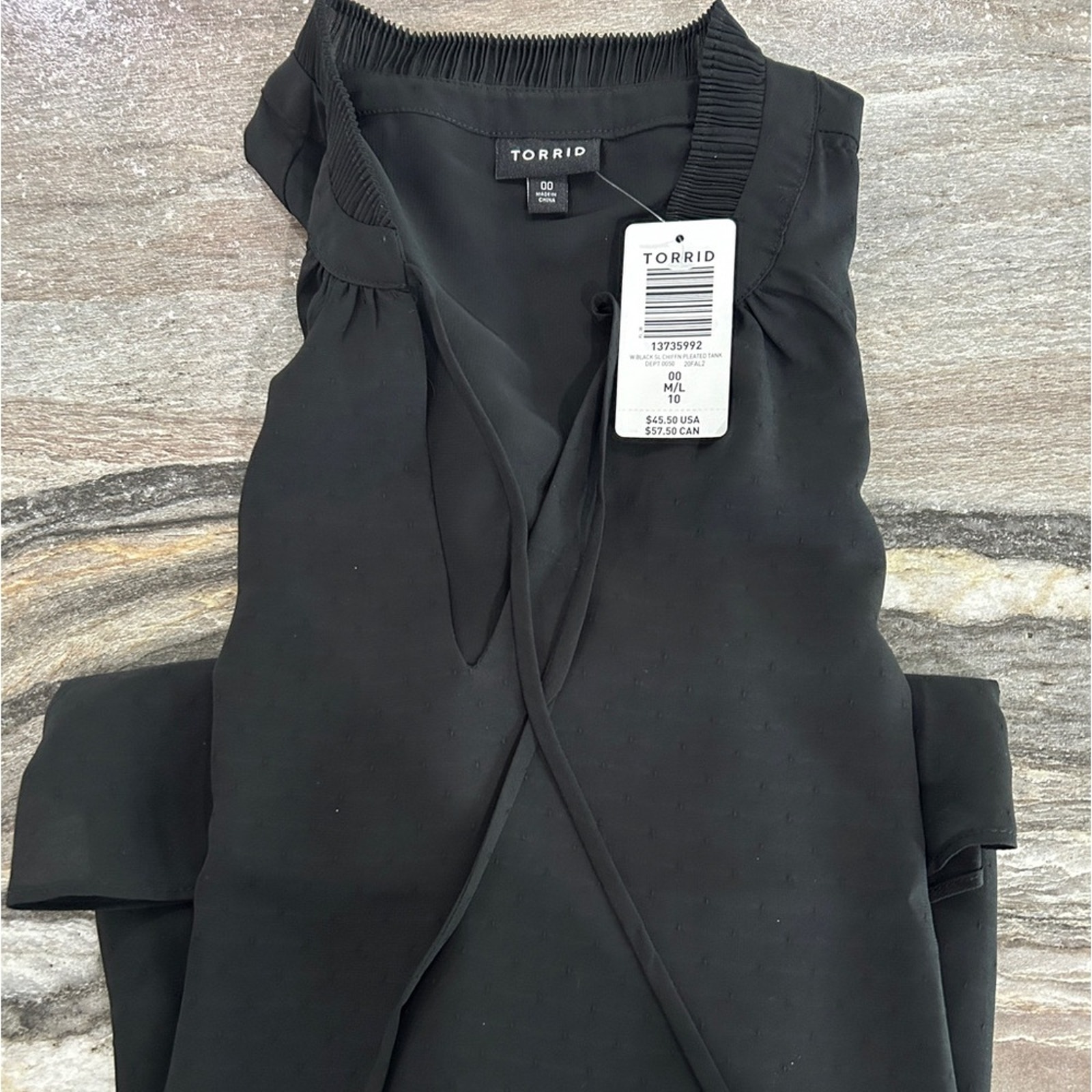 Torrid Black Tank Size 00 New